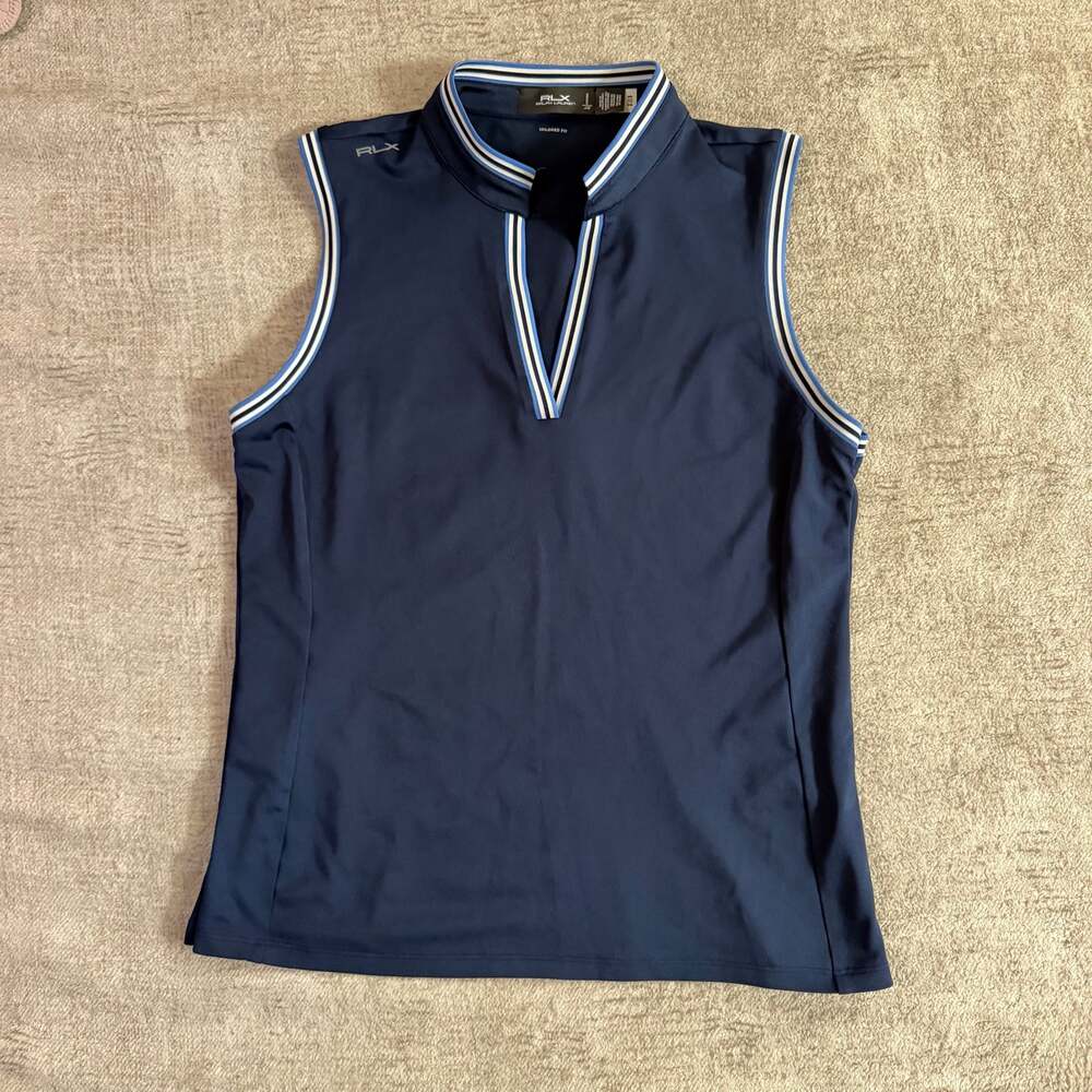 RLX Ralph Lauren Tailored Fit Pique Women's Sleeveless Golf Polo Shirt
